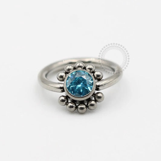 TN73 Captive Sol Zirconia Azul Titânio ASTM F136
