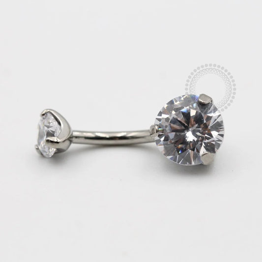 TN01 Navel Piercing CZ Titânio ASTM F136