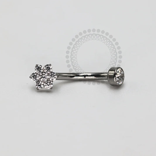TN1181 Navel Flor Delicada Titânio ASTM F-136